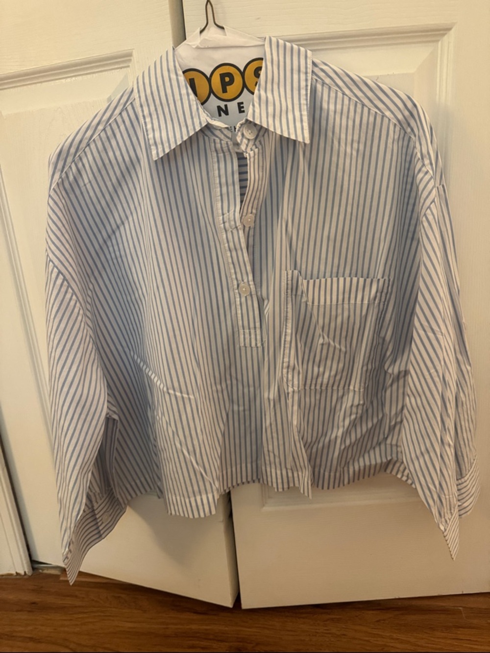 Tuckernuck Blue & White Striped Button-Down Top